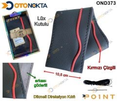 DİREKSİYON KILIFI DİKMELİ SİYH KIRMIZI ÇİZGİ POİNT