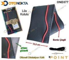 DİREKSİYON KILIFI DİKMELİ BORDO ÇİZGİ POİNT