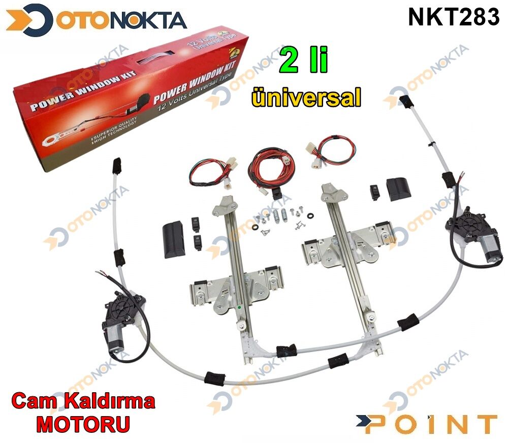CAM KALDIRMA MOTORU SETİ İKİLİ  12V