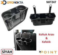 BARDAKLIK KOLTUK KAFALIK ARASI SİYAH PLASTİK