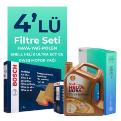 Bosch Ford Puma 1.0 Benzin Filtre Bakım Seti Shell Motor Yağlı (2020-2024) 4 Lü