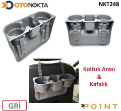 BARDAKLIK KOLTUK KAFALIK ARASI GRİ PLASTİK