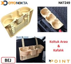 BARDAKLIK KOLTUK KAFALIK ARASI BEJ PLASTİK
