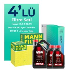 MANN Ford Ranger 3.0 Dizel Filtre Bakım Seti Motul Motor Yağlı (2006-2012) 4 Lü