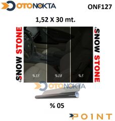 CAM FİLMİ 152X30MT SÜPER DARK BLACK %05 SNOW STONE