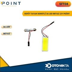 SOFİT TAVAN SOKETLİ 36 LED BEYAZ 12V POİNT