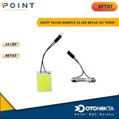 SOFİT TAVAN SOKETLİ 24 LED BEYAZ 12V POİNT