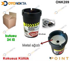 KÜLLÜK KOKUSUZ DUMANSIZ METAL KAPAK SİYAH