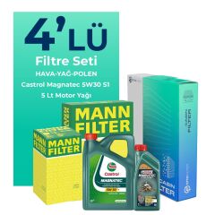 MANN Alfa Giulietta 1.6 Dizel 120 HP Filtre Bakım Seti Castrol Motor Yağlı (2015-2020) 4 Lü