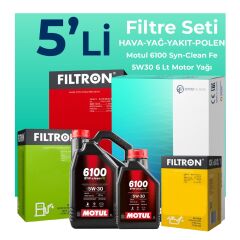 Filtron Kia Soul 1.6 Dizel Filtre Bakım Seti Motul Motor Yağlı (2010-2014) 5 Li