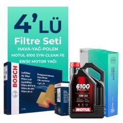 BOSCH Ford C-MAX 1.6 Dizel Filtre Bakım Seti Motul Motor Yağlı (2011-2019) 4 Lü