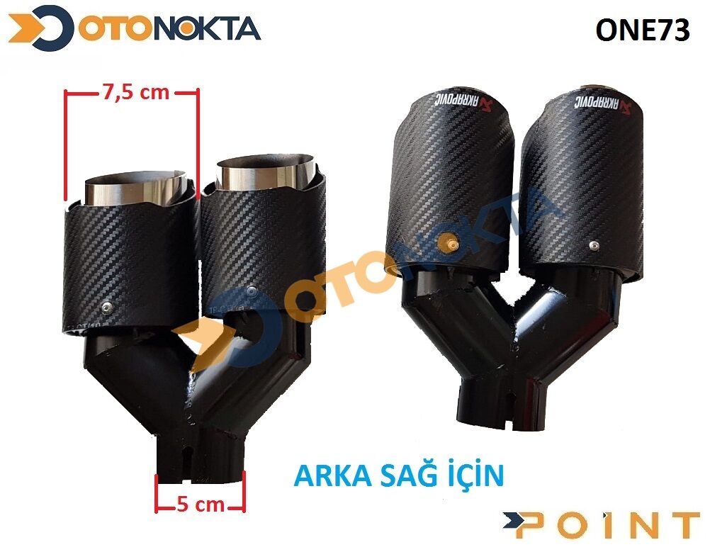 EGZOZ UCU AKRAPOVİÇ ÇİFT MODELİ SAĞ 75 LİK