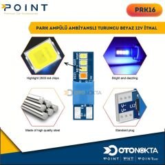 PARK AMPÜLÜ AMBİYANSLI TURUNCU BEYAZ 12V İTHAL