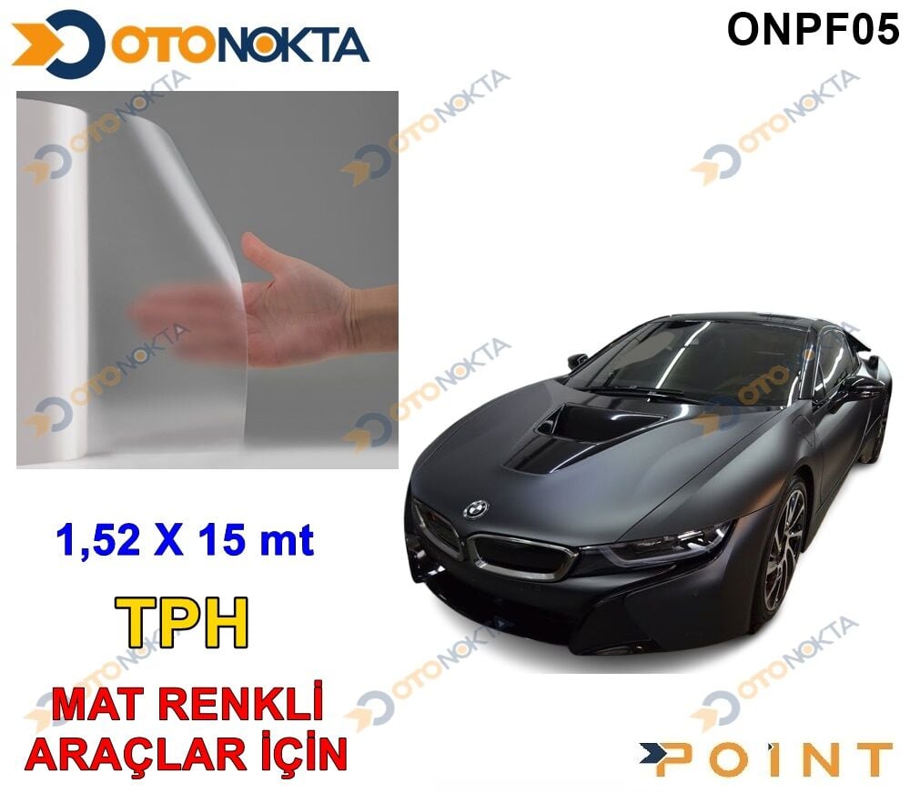 KAPUT KORUMA FİLMİ PPF MAT ŞEFFAF 152X15M TPH POİN