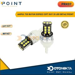 AMPÜL T20 BÜYÜK DİPSİZ ÇİFT DUY 15 LED BEYAZ POİNT