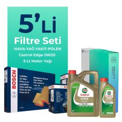 BOSCH Opel Insignia 1.5 Dizel Filtre Bakım Seti Castrol Motor Yağlı (2018-2023) 5 Li