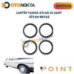 LASTİK YANAK ATLAS 14 JANT SİYAH-BEYAZ
