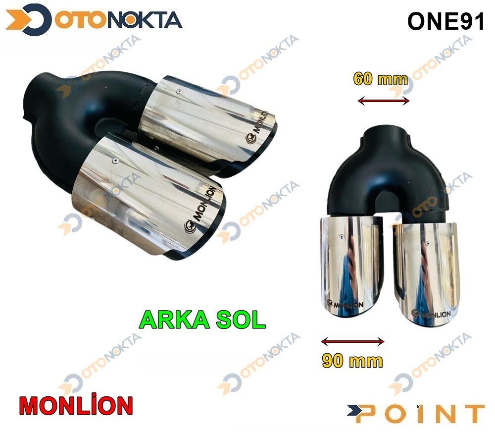 EGZOZ UCU AKRAPOVİÇ KROM MONLİON 90LIK ÇİFTLİ SOL