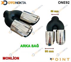 EGZOZ UCU AKRAPOVİÇ KROM MONLİON 90LIK ÇİFTLİ SAĞ