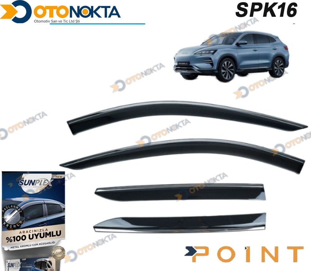 CAM RÜZGARLIĞI 4 LÜ METAL KROMLU BYD SEUL SUNPLEX