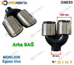 EGZOZ UCU AKRAPOVİÇ MONLİON KROM 100LÜK ÇİFTLİ SAĞ