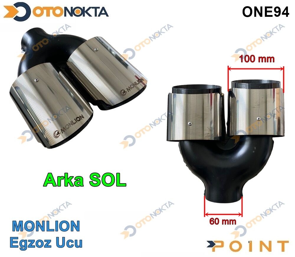 EGZOZ UCU AKRAPOVİÇ MONLİON KROM 100LÜK ÇİFTLİ SOL