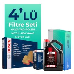BOSCH Nissan Primera 1.6 Filtre Bakım Seti Motul Motor Yağlı (2002-2007) 4 Lü