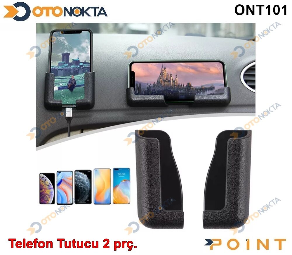 TELEFON TUTUCU 2 PARÇA SİYAH PLASTİK POİNT