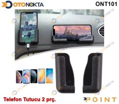 TELEFON TUTUCU 2 PARÇA SİYAH PLASTİK POİNT