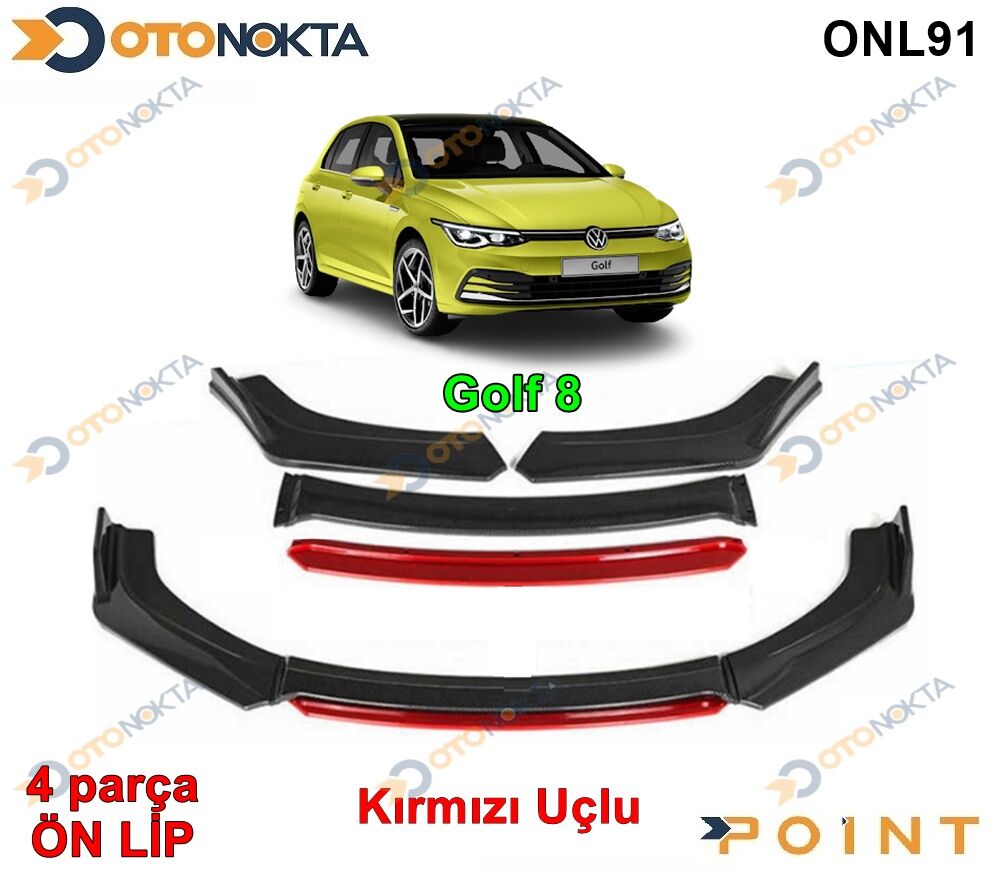ARACA ÖZEL TAMPON ALTI LİP 4 PRÇ KRIMIZI GOLF 8