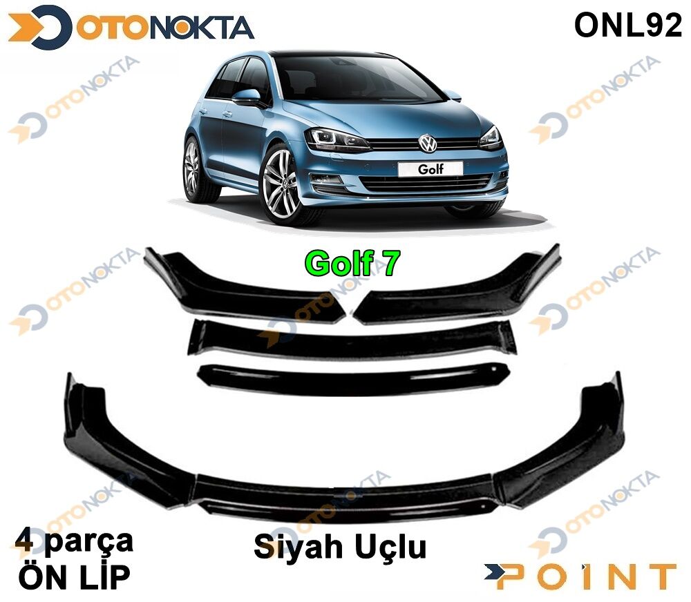 ARACA ÖZEL TAMPON ALTI LİP 4 PRÇ SİYAH GOLF 7