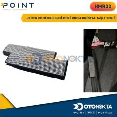 KEMER KONFORU SUNİ DERİ KROM KRİSTAL TAŞLI YERLİ