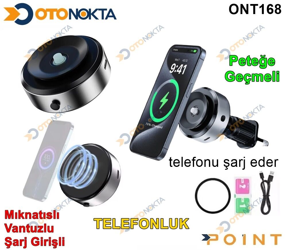TELEFON TUTUCU YUVARLIK VANTUZLU  ŞARJ LİTHAL