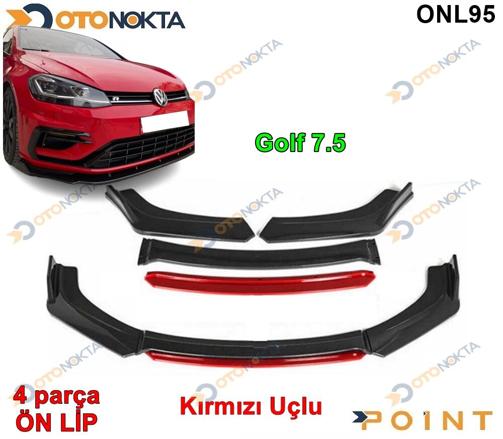 ARACA ÖZEL TAMPON ALTI LİP 4 PRÇ KIRMIZI GOLF 7,5