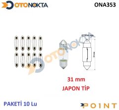 AMPÜL SOFİT ŞEFFAF EKONOMİK C10W 12V 10W 2218