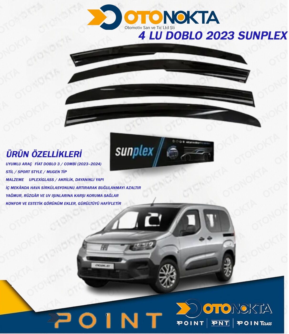 CAM RÜZGARLIĞI  4 LÜ DOBLO 2023 SUNPLEX
