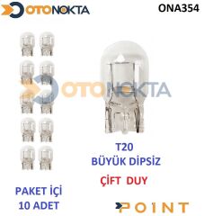 AMPÜL T20 (1016)ÇİFT DUY BEYAZ 12V 21€5W 2213