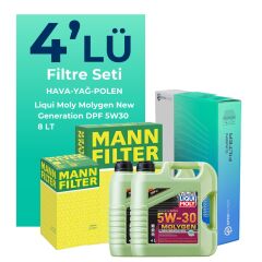 MANN Range Rover Vogue 4.4 Benzin Filtre Bakım Seti Liqui Moly Motor Yağlı (2006-2012) 4 Lü