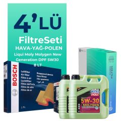 BOSCH Mercedes S320 Filtre Bakım Seti Liqui Moly Motor Yağlı (1999-2006) 4 Lü