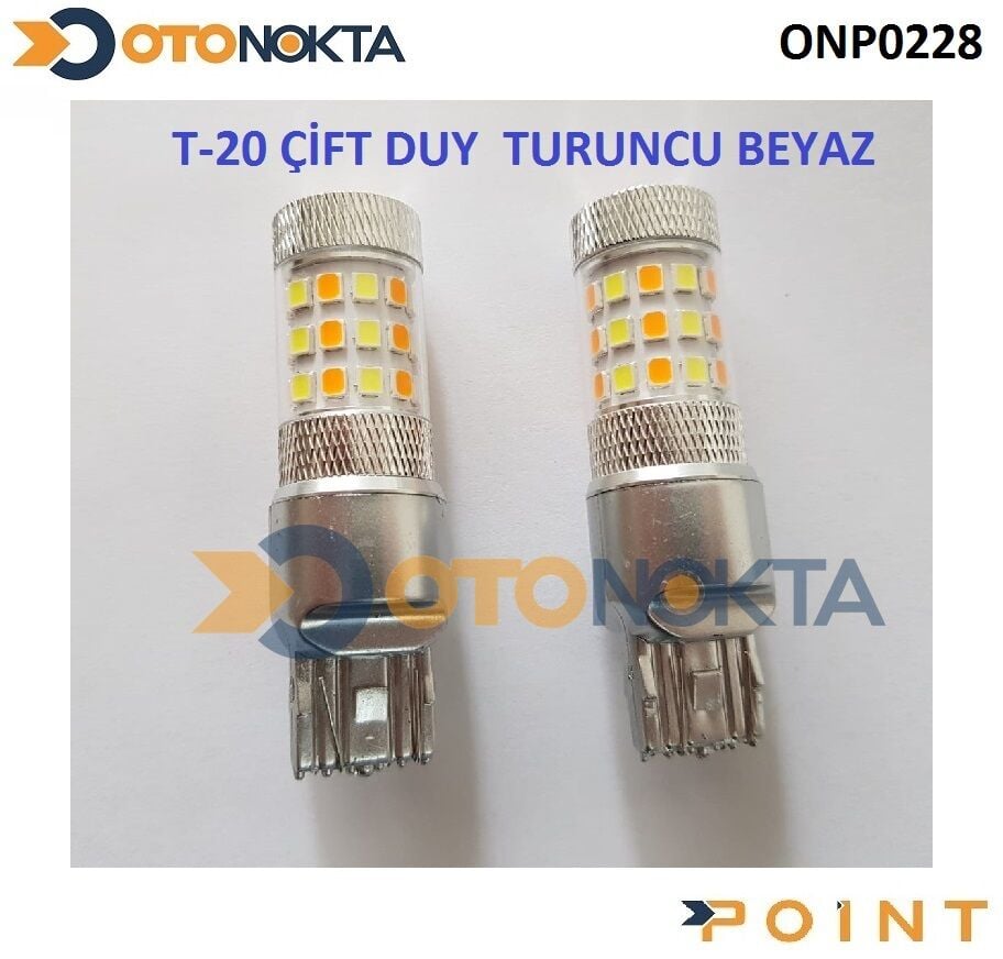 AMPÜL T20 ÇİFT DUY BEYAZ TURUNCU KALİTELİ POİNT