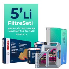 Bosch Dacia Duster 1.5 BlueDci Dizel Filtre Bakım Seti Liqui Moly Motor Yağlı (2018-2022) 5 Li