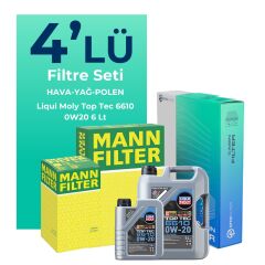MANN Ford Kuga 1.5 Dizel Manuel Filtre Bakım Seti Liqui Moly Motor Yağlı (2019-2023) 4 Lü