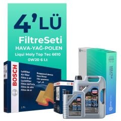 BOSCH Ford Focus 1.5 Dizel Otomatik Filtre Bakım Seti Liqui Moly Motor Yağlı (2018-2024) 4 Lü