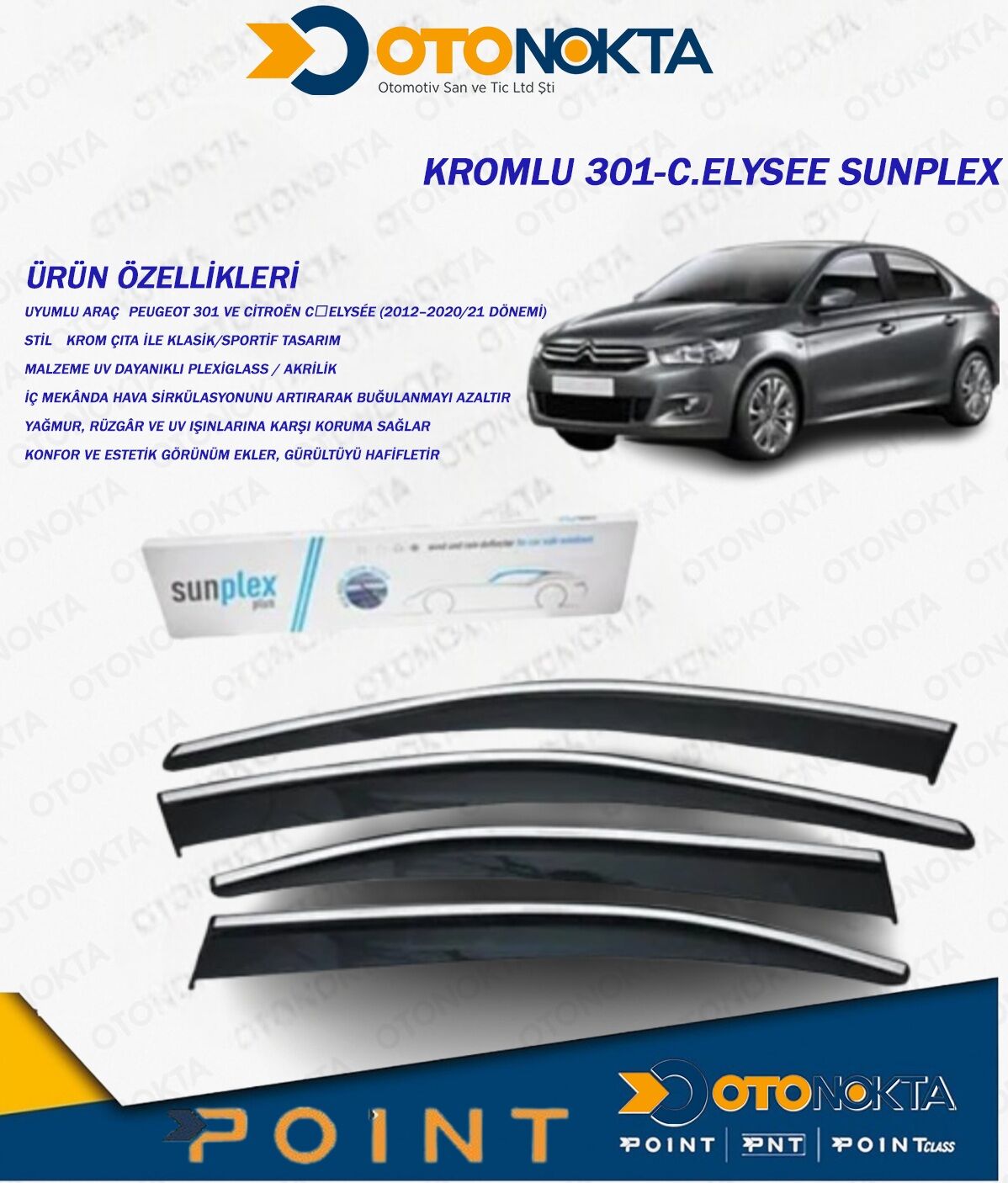 CAM RÜZGARLIĞI KROMLU 301-C.ELYSEE  SUNPLEX