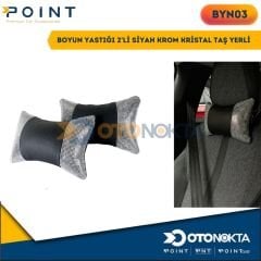BOYUN YASTIĞI 2 Lİ SİYAH KROM KRİSTAL TAŞ YERLİ