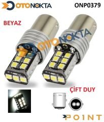 AMPÜL 93 ÇİFT DUY 15 LED BEYAZ 12V POİNT