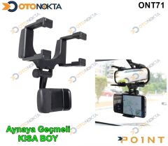 TELEFON TUTUCU AYNA GEÇMELİ KISA SİYAH POİNT