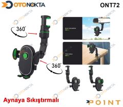 TELEFON TUTUCU AYNAYA SIKIŞTIRMALI  SİYAH POİNT