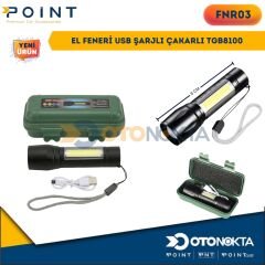 EL FENERİ USB ŞARJLI ÇAKARLI TGB8100