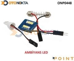 SOFİT TAVAN SOKETLİ 8 LED MAVİ - BEYAZ 12V POİNT